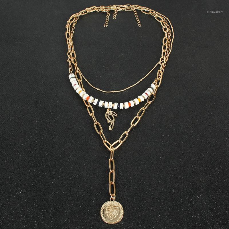 European Punk Alloy Animal Leaf Multi Layer Necklace Acylic Beads Charms Bird Pendant Chain Necklaces Jewelry 3pcs Set Chains
European Punk Alloy Animal Leaf Multi Layer Necklace Acylic Beads Charms Bird Pendant Chain Necklaces Jewelry 3pcs Set Chains
