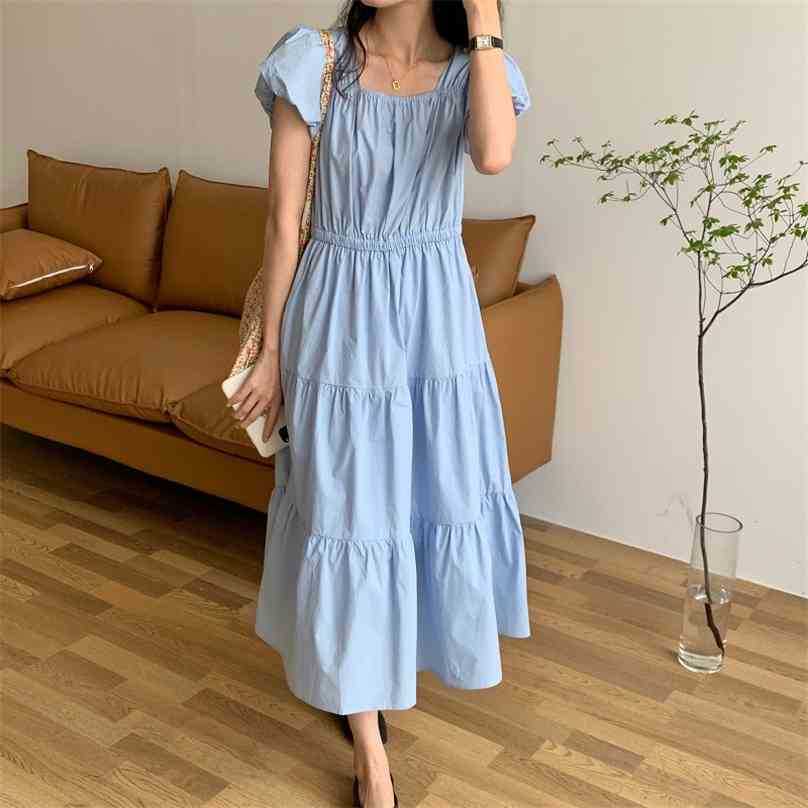 Brief Retro All Match OL Casual Loose Solid Puff Sleeves Chic Femme Summer Gentle Vintage Long Dresses Vestidos 210525, White
Brief Retro All Match OL Casual Loose Solid Puff Sleeves Chic Femme Summer Gentle Vintage Long Dresses Vestidos 210525, White