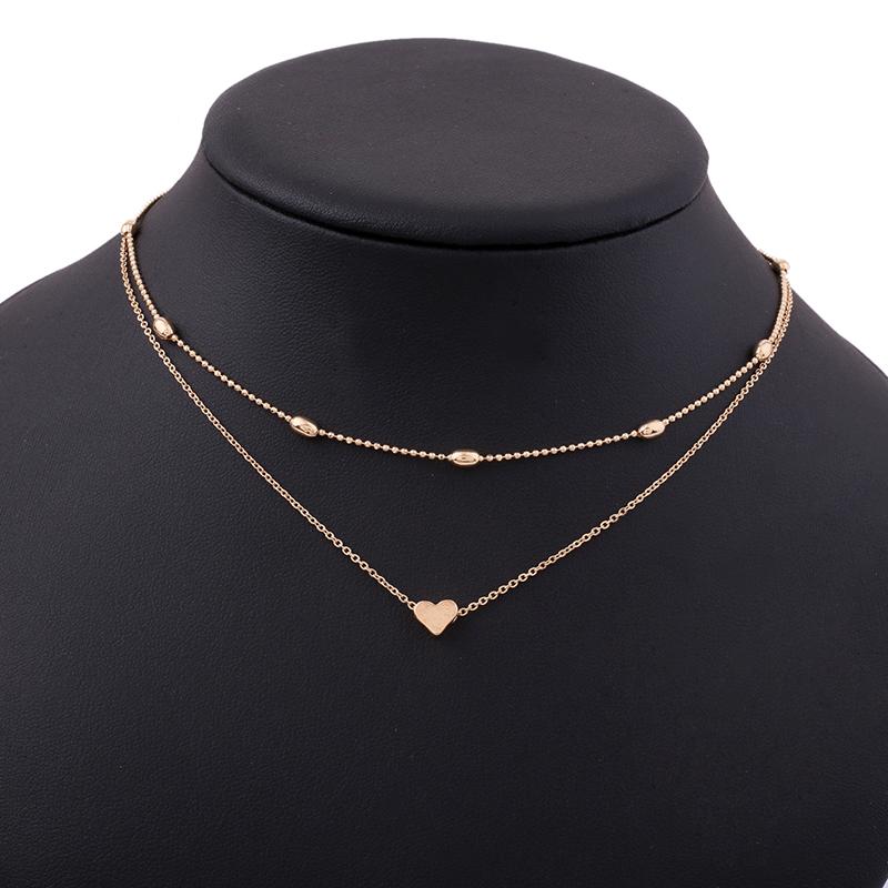 Pendant Necklaces Trendy Simple Women Alloy Necklace Multi-layer Heart Clavicle Chain, Silver
Pendant Necklaces Trendy Simple Women Alloy Necklace Multi-layer Heart Clavicle Chain, Silver
