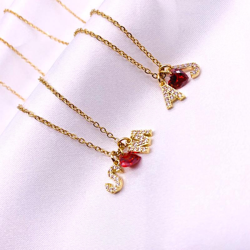 Pendant Necklaces Letter Initial Name Red Love Heart Necklace 26 Alphabet Couple Luxury Crystal Stainless Steel Chain Gift, Silver
Pendant Necklaces Letter Initial Name Red Love Heart Necklace 26 Alphabet Couple Luxury Crystal Stainless Steel Chain Gift, Silver