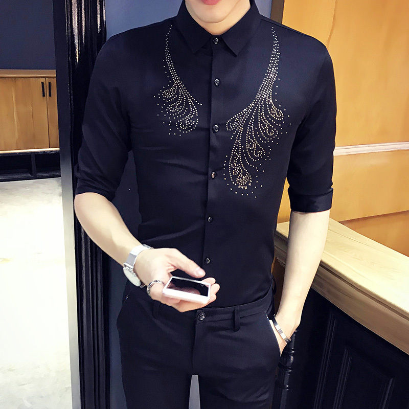2021 Fashion Strass Petal Shirt of the Men Will See New Half Manly Sleeve Ed Fine Casual Fit Streetwear Blouse Men's Clothes Mxsx, Black
2021 Fashion Strass Petal Shirt of the Men Will See New Half Manly Sleeve Ed Fine Casual Fit Streetwear Blouse Men's Clothes Mxsx, Black
