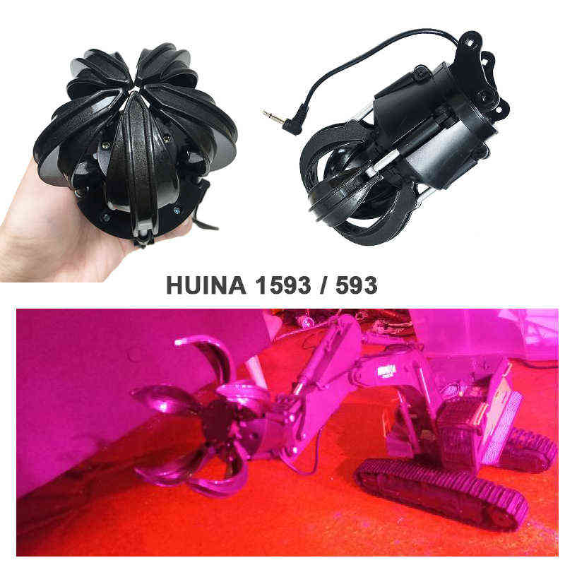 RC Excavator Accessories Full Metal Bucket Drill Grabber Scratch Wood Cutters Alloy Gun Handle Remote Control Truck Spare Parts 211102