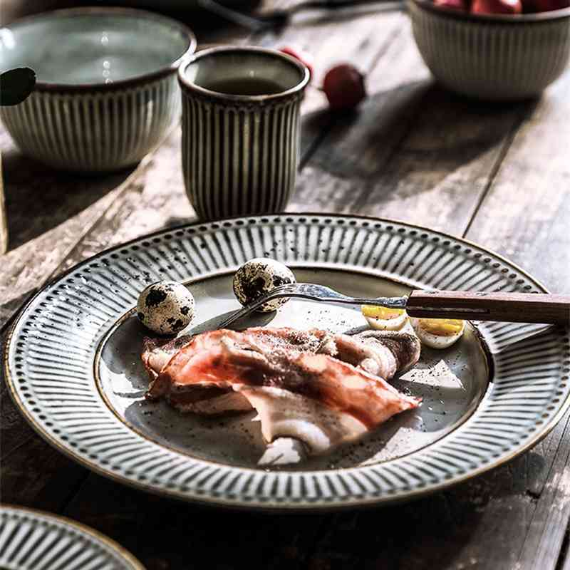 Plate dishes household pasta creative net red Japanese ceramic steak Western food plate European style
Plate dishes household pasta creative net red Japanese ceramic steak Western food plate European style