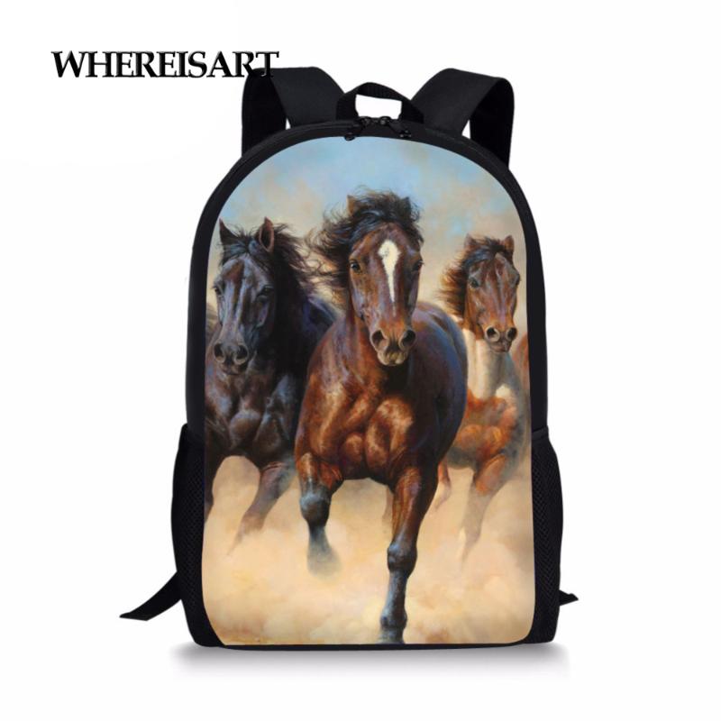 School Bags WHEREISART Bag For Teenager Girls Primary Students Schoolbag Horse Painting Children Book Boys Soft Bolsa
School Bags WHEREISART Bag For Teenager Girls Primary Students Schoolbag Horse Painting Children Book Boys Soft Bolsa