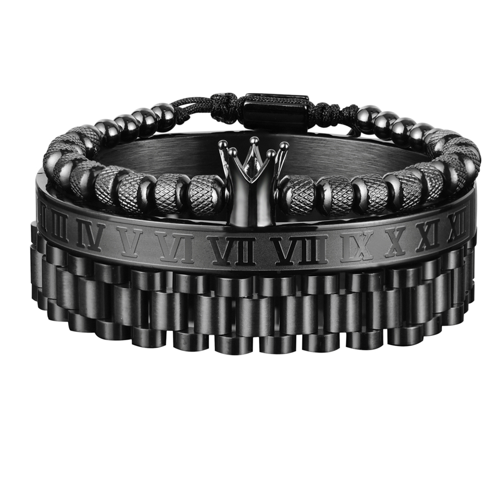 Men bracelets Imperial Crown King Mens Bracelet Gold for Luxury Charm Fashion Cuff Bangle Birthday Jewelry