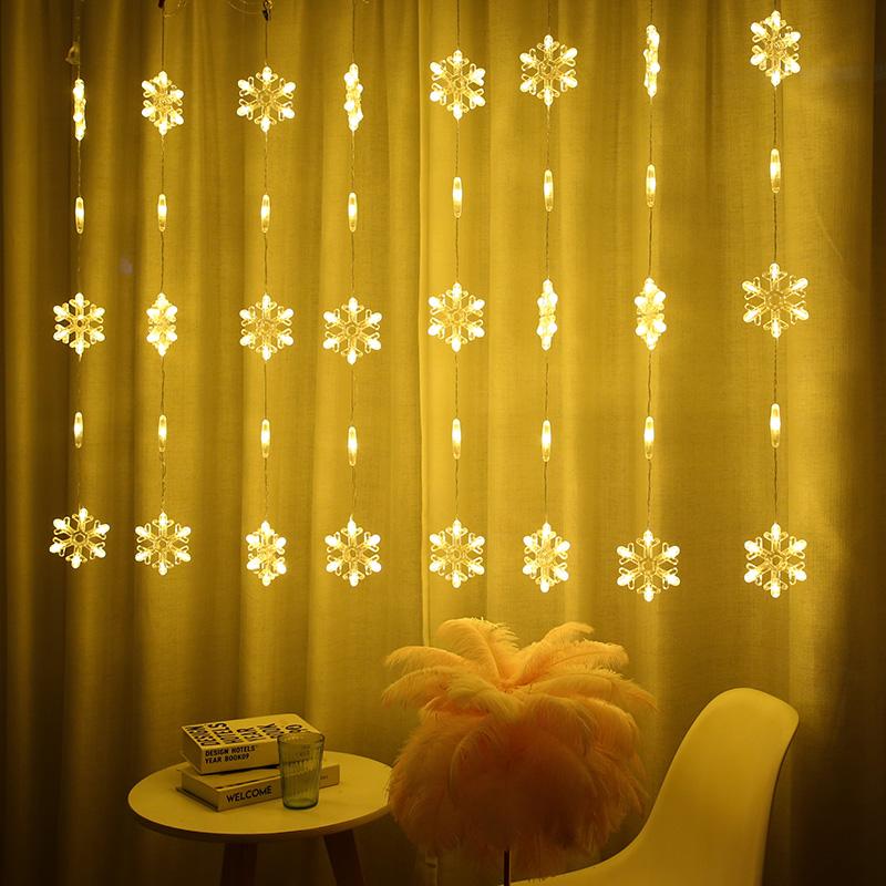 3M LED Snowflake Curtain String Light LED Christmas Garland Home Decorative Lights for Holiday Wedding Party Garden Home Decorat
3M LED Snowflake Curtain String Light LED Christmas Garland Home Decorative Lights for Holiday Wedding Party Garden Home Decorat