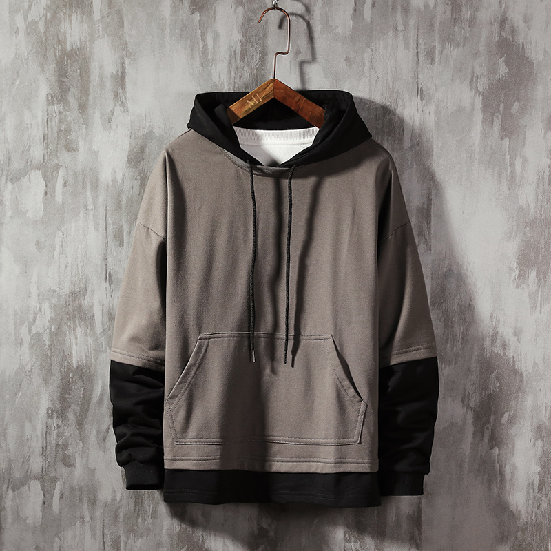 SingleRoad Oversized Mens Hoodies Men Autumn Patchwork Sweatshirt Hip Hop Japanese Streetwear Harajuku Green Hoodie Men 201104