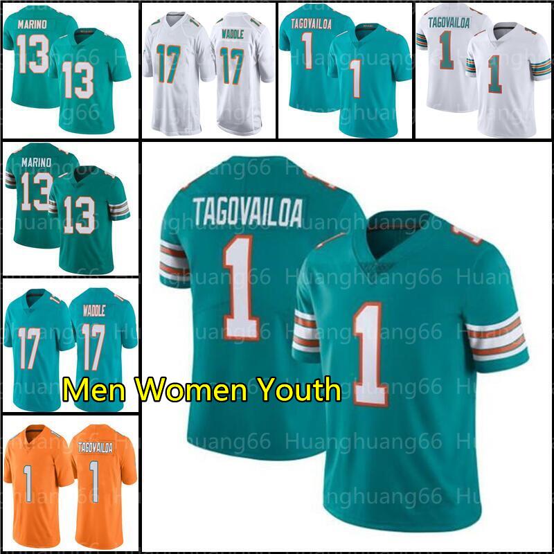 1 Tua Tagovailoa 17 Jaylen Waddle Football 13 Dan Marino Jersey Mens women youth KIDS, As
1 Tua Tagovailoa 17 Jaylen Waddle Football 13 Dan Marino Jersey Mens women youth KIDS, As