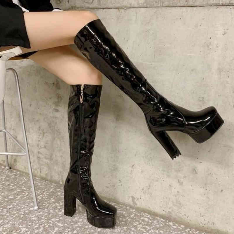 boots botas de moda casual salto alto feminino outono e inverno tubo médio novo cavaleiro longo patente ge0m, Black
boots botas de moda casual salto alto feminino outono e inverno tubo médio novo cavaleiro longo patente ge0m, Black