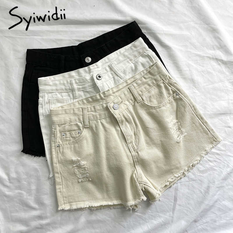 Syiwidii Ripped Jean Shorts for Women High Waist Clothing Cotton White Black Beige Cut Out Tassel Hole Fashion Summer Denim 210611
Syiwidii Ripped Jean Shorts for Women High Waist Clothing Cotton White Black Beige Cut Out Tassel Hole Fashion Summer Denim 210611