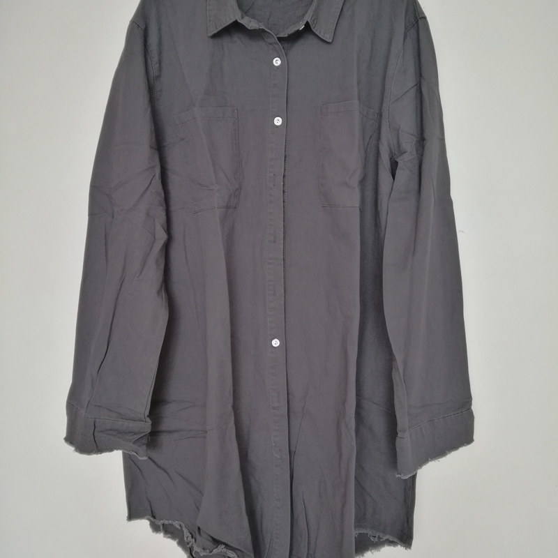 LgucH Denim Shirt Women Jeans Shirt Vintage Jean Womens Tops and Blouses Large Big Plus Size Female Clothes Gray 5xl 4xl T200321