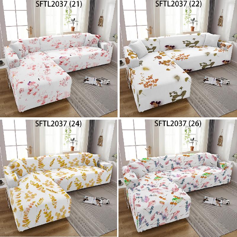 Chair Covers Leaves Flowers Seat Sofa For Living Room Cover Couch L Shape Settee Bench Home