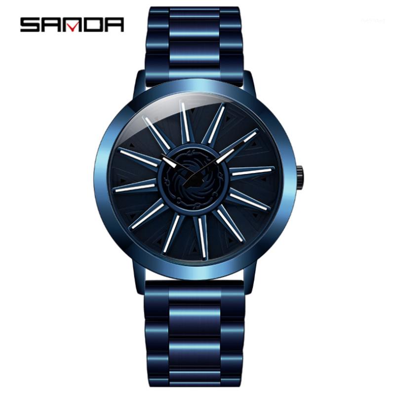 Wristwatches SANDA 2021 Sell Men Watch Fashion Cool Rotating Dial Quartz Wheel Wristwatch Magnet Buckle Gifts Relogio Masculino 1032, Mesh blue
Wristwatches SANDA 2021 Sell Men Watch Fashion Cool Rotating Dial Quartz Wheel Wristwatch Magnet Buckle Gifts Relogio Masculino 1032, Mesh blue