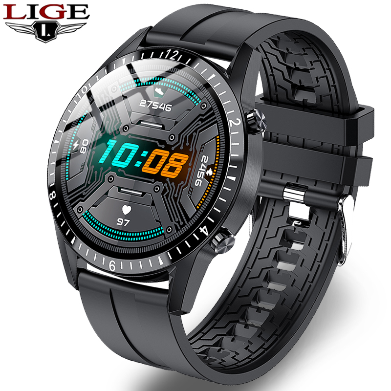 LIGE Men Smart Watch Men Bluetooth Call Waterproof Sports Fitness Watch Health Tracker Weather smartwatch Women For Android Iosg, Silicone black
LIGE Men Smart Watch Men Bluetooth Call Waterproof Sports Fitness Watch Health Tracker Weather smartwatch Women For Android Iosg, Silicone black