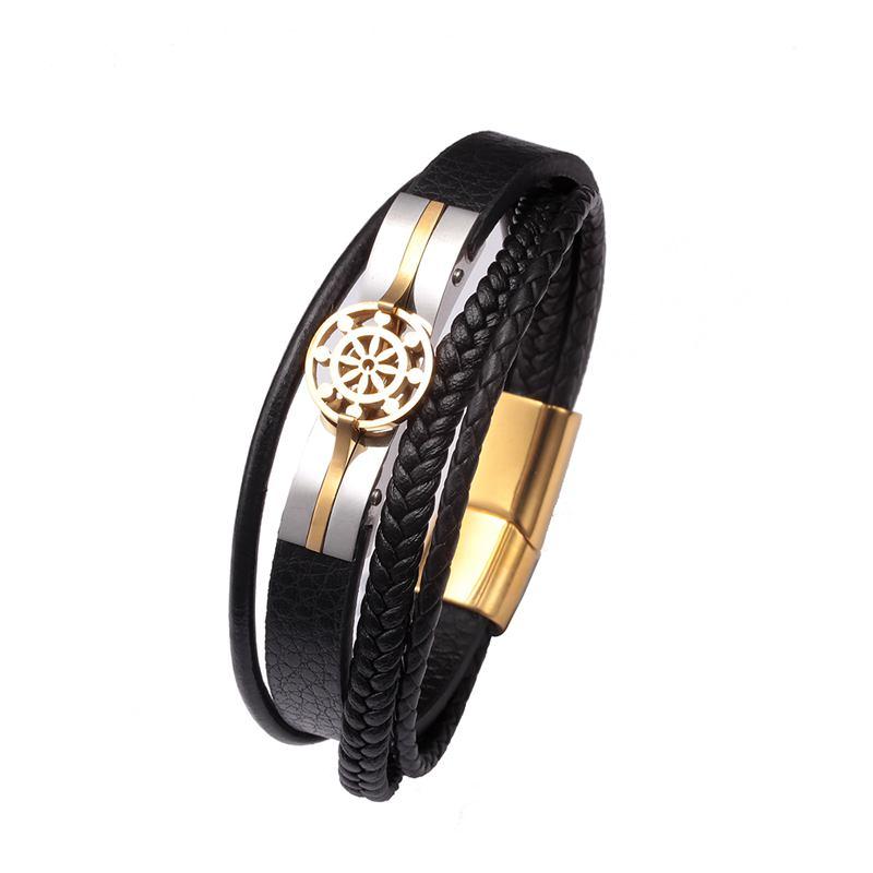Charm Bracelets Fashion Genuine Leather Sporty Men Male Jewelry Classic Anchor Stainless Steel Chain Link Cuff Bangles
Charm Bracelets Fashion Genuine Leather Sporty Men Male Jewelry Classic Anchor Stainless Steel Chain Link Cuff Bangles