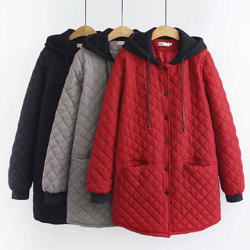 Women's Down & Parkas Thick Cotton Coat Winter Large Size Korean Casual Long Plaid Loose Hooded Jacket Shirt Abrigos Mujer Female Parka, Wine red
Women's Down & Parkas Thick Cotton Coat Winter Large Size Korean Casual Long Plaid Loose Hooded Jacket Shirt Abrigos Mujer Female Parka, Wine red