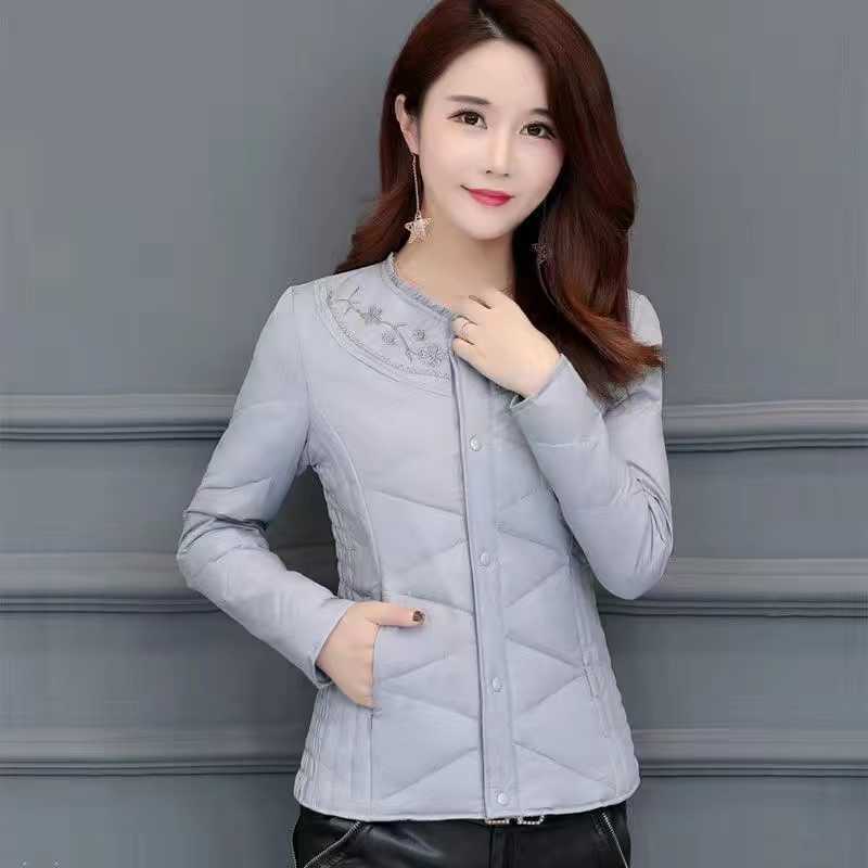 down jacket liner women's short long-sleeved large size mother's wear thickened warmth and slim down jacket down jacket 210918