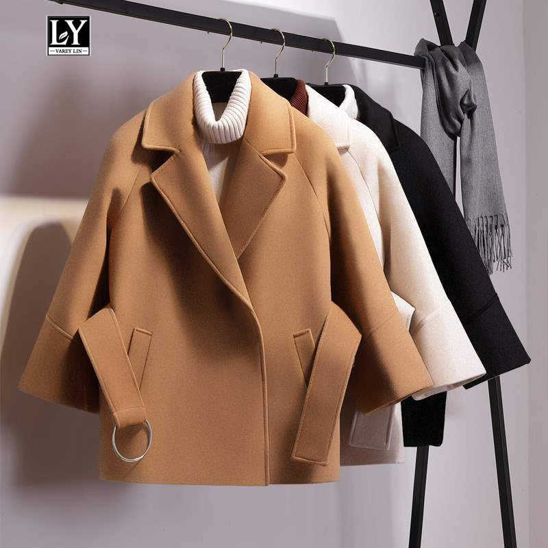 Ly Varey Lin Women Short Woolen Coat Belt Jacket Turn-down Collar Casual Loose Trench Coats Female Plus Size Outerwear 210526, Beige
Ly Varey Lin Women Short Woolen Coat Belt Jacket Turn-down Collar Casual Loose Trench Coats Female Plus Size Outerwear 210526, Beige