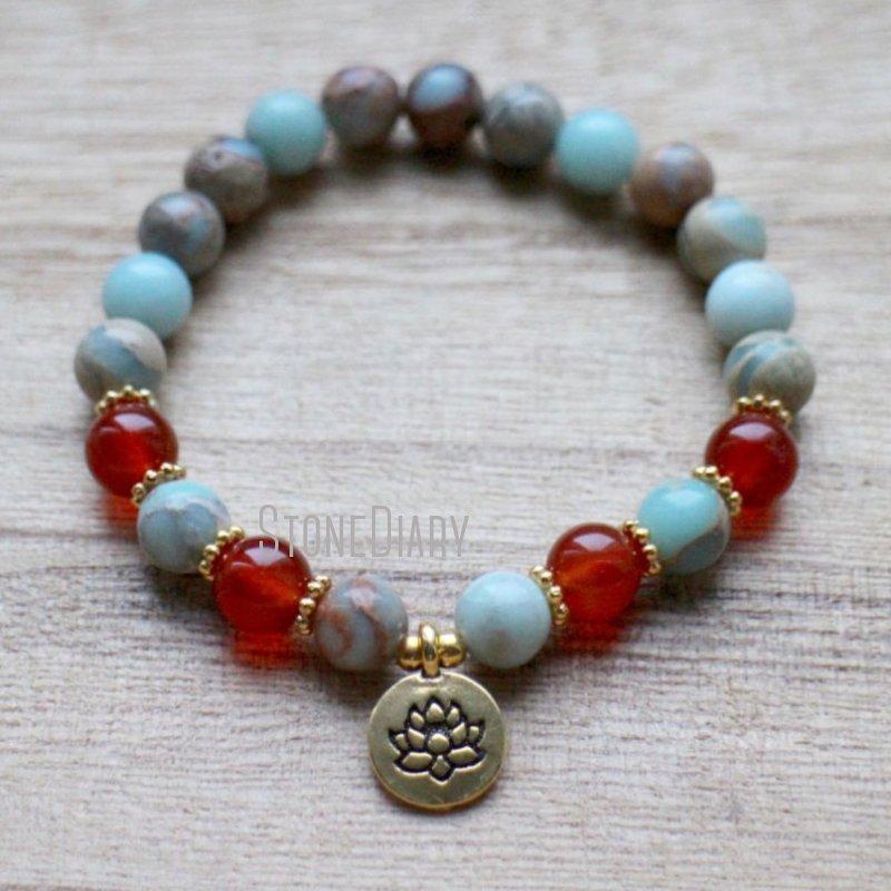 Beaded, Strands WMB36737 Lotus Mala Bracelet Wrist African Opal Yoga Beads Carnelian Jewelry Spiritual Healing
Beaded, Strands WMB36737 Lotus Mala Bracelet Wrist African Opal Yoga Beads Carnelian Jewelry Spiritual Healing