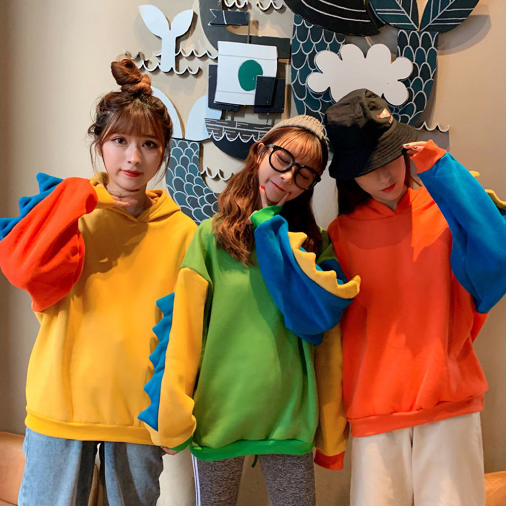 2021 New Cute Dinosaur Cartoon Hoodies Winter Long Sleeve Hit Color Patchwork Loose Sweatshirt Korean Pullovers Warm Tops I70r, Yellow
2021 New Cute Dinosaur Cartoon Hoodies Winter Long Sleeve Hit Color Patchwork Loose Sweatshirt Korean Pullovers Warm Tops I70r, Yellow