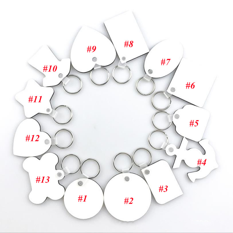 Sublimation Keychain Blank MDF Ornament with Key Rings Heat Transfer Keychain for Present Making Double-Side Printed Keychains
Sublimation Keychain Blank MDF Ornament with Key Rings Heat Transfer Keychain for Present Making Double-Side Printed Keychains