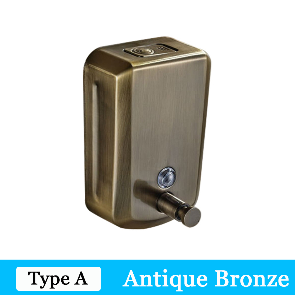 Wall Mounted Antique Bronze 800ml Liquid Hand Soap Dispenser Stainless Steel Bathroom Accessories Pump Sanitizer Kitchen3843380