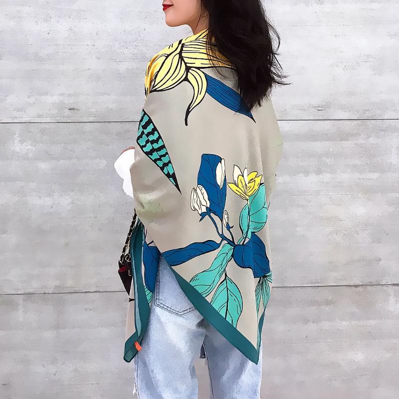 Scarves LESIDA Floral OVERSIZED SCARF Twill Silk Women Square Echarpes Foulards Femme Wrap Bandanas 130*130cm, Blue;gray
Scarves LESIDA Floral OVERSIZED SCARF Twill Silk Women Square Echarpes Foulards Femme Wrap Bandanas 130*130cm, Blue;gray