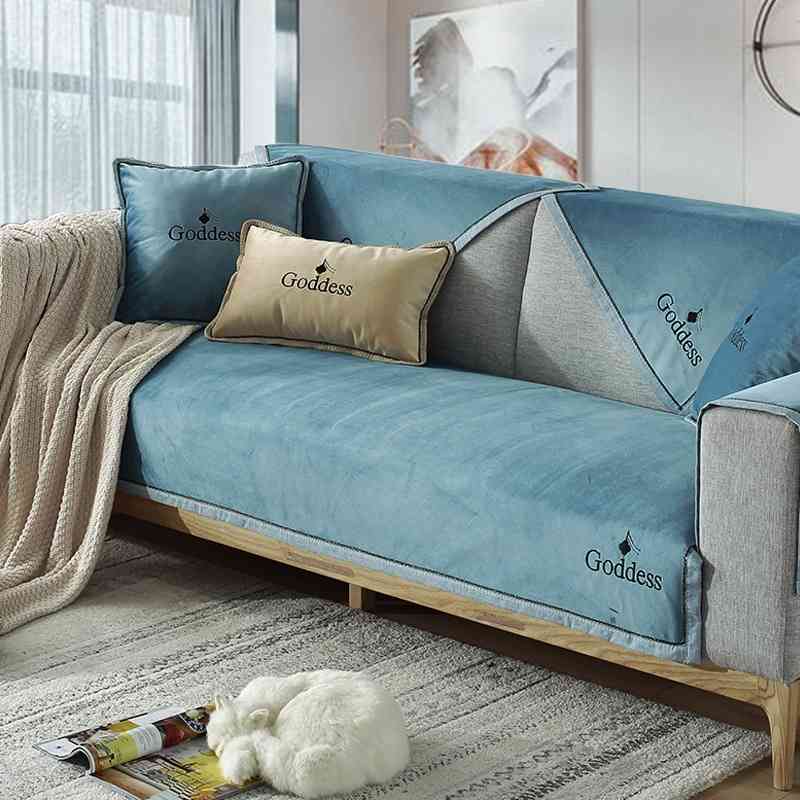 Four seasons universal Dutch velvet sofa cushion soft, comfortable and durable backrest towel back non slip machine washable armrest, Goddess - blue
Four seasons universal Dutch velvet sofa cushion soft, comfortable and durable backrest towel back non slip machine washable armrest, Goddess - blue