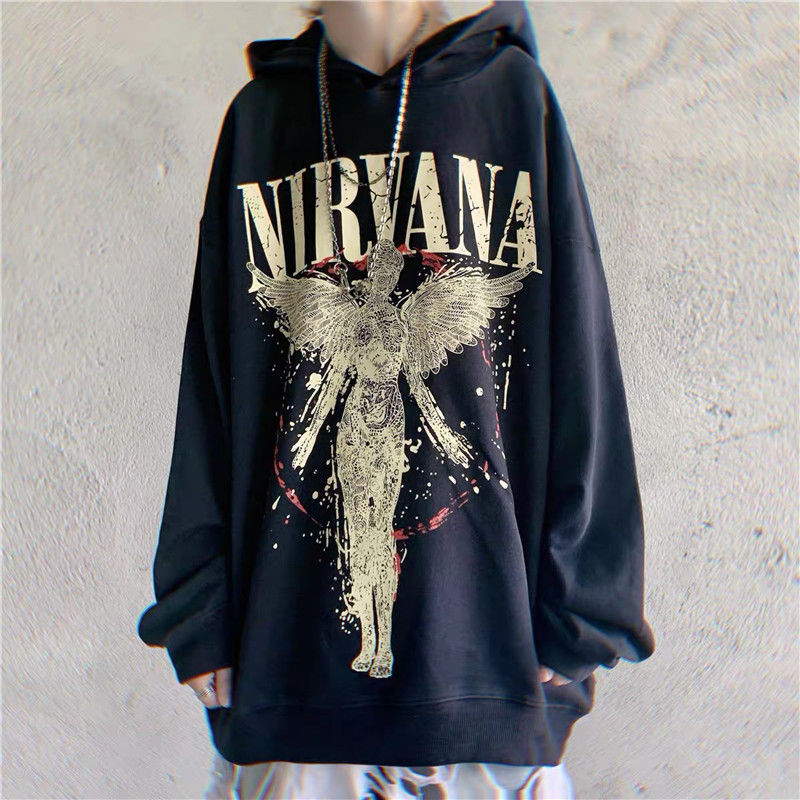 Gothic Goth Style Hoodie 2021 Fashion Angel Print Gothic Harajuku Hip Hop Hooded Sweatshirt Streetwear Women Kpop Loose, Black
Gothic Goth Style Hoodie 2021 Fashion Angel Print Gothic Harajuku Hip Hop Hooded Sweatshirt Streetwear Women Kpop Loose, Black