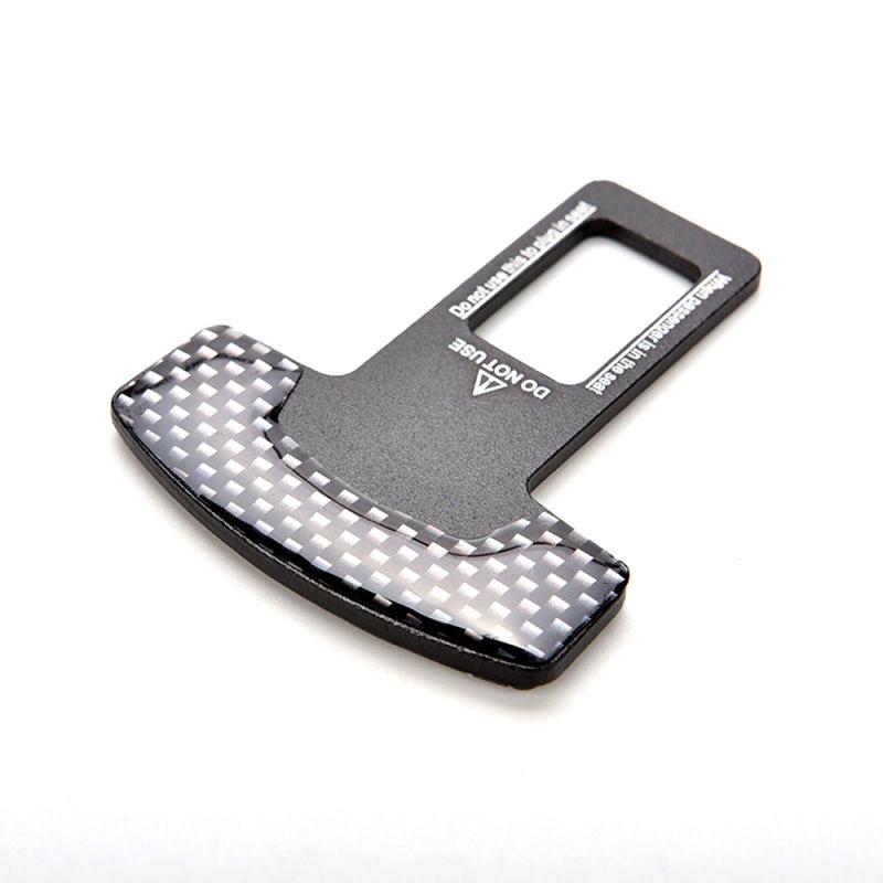2pcs Universal Alloy Car Safety Seat Belt Buckle Alarm Stopper Seat Belt Padding Extension Buckle Plug Seatbelt Clip