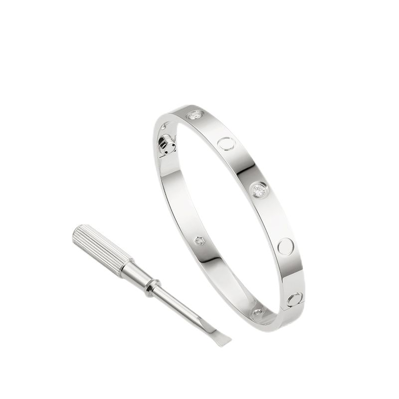 Love Screw Bracelet 2021 Designer Bracelets Luxury Jewelry Women Bangle 4 Diamond Classic Titanium Steel Alloy Gold-Plated Craft Never Fade Not Allergic -Silver
Love Screw Bracelet 2021 Designer Bracelets Luxury Jewelry Women Bangle 4 Diamond Classic Titanium Steel Alloy Gold-Plated Craft Never Fade Not Allergic -Silver