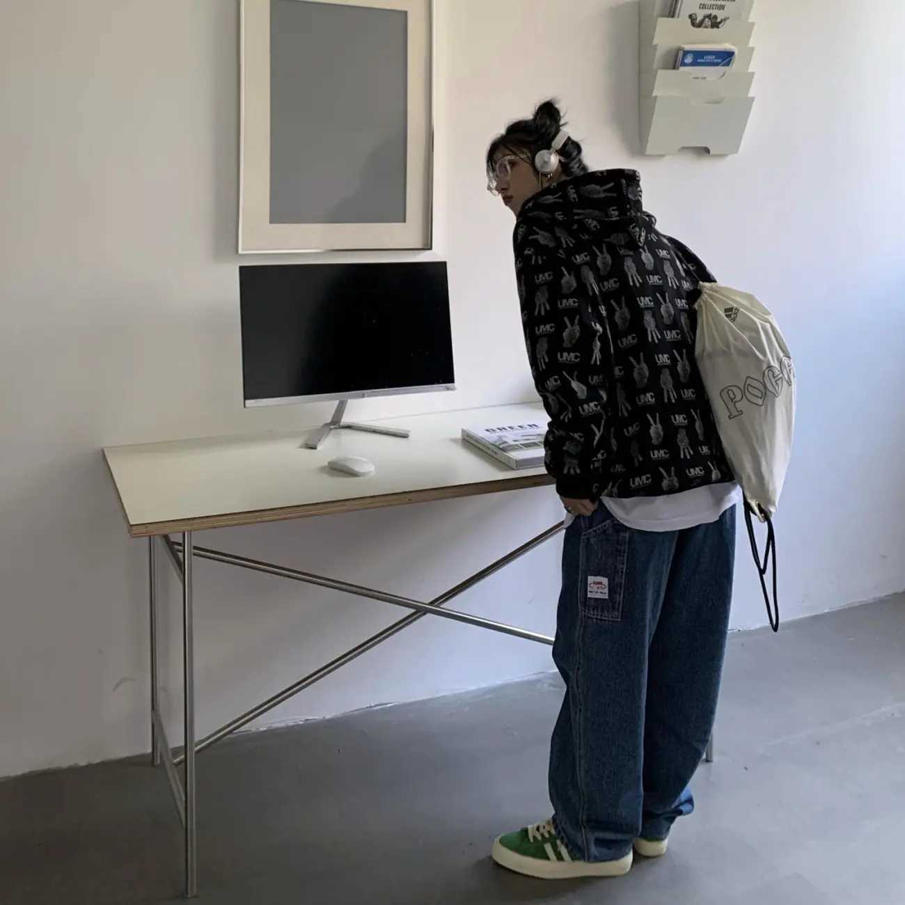 Baggy Streetwear Harajuku Wide Leg Cargo Pockets Jeans Women Casual High Waist Goth Aesthetic Korean Punk Denim Trousers Female 210922