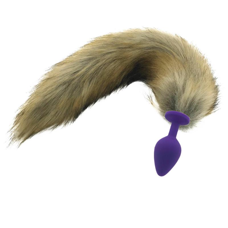 Sex Toys For Couples Tail Intimate Accessories Couple Exotic Anal Plug With Big Real Crystal Tails Metal BuPlug Erotic