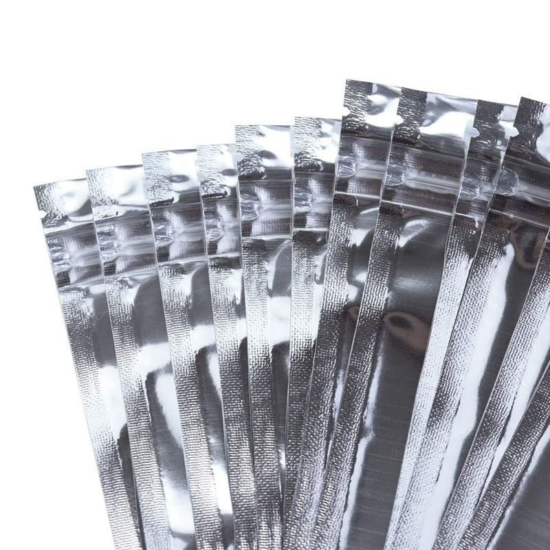 17 Size Mylar Smell Proof Bags Resealable Flat Self seal Bags Food Storage Packaging Pouch Clear Silver Aluminum Foil Bags LX4267