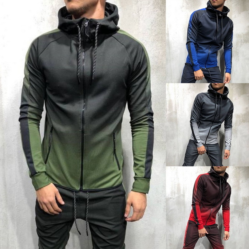Men Fashion Print Gradient Color Hooded Jacket Coat New Male Long-sleeved Slim Zipper Coat Hip-hop Casual Sweatshirts LJ201222