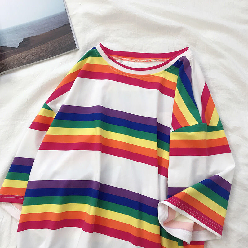 2021 Summer New Korean Fashion Striped Raiow T-shirt of Women Harajuku Style Loose Cultures Short Sleeve Tops Schoolgirl t Shirt Uqlb, Got it
2021 Summer New Korean Fashion Striped Raiow T-shirt of Women Harajuku Style Loose Cultures Short Sleeve Tops Schoolgirl t Shirt Uqlb, Got it