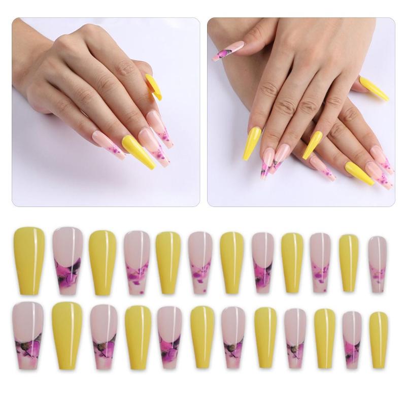 False Nails Fashion T-shaped Extra Long Yellow Coffin Nail Tip Ballerina French Fake, Red;gold
False Nails Fashion T-shaped Extra Long Yellow Coffin Nail Tip Ballerina French Fake, Red;gold