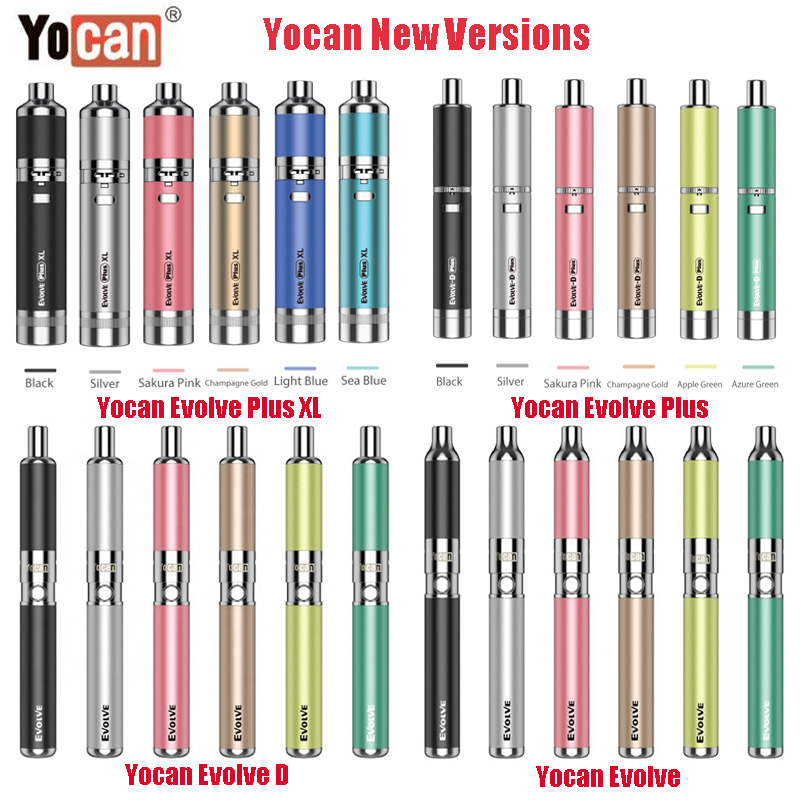 Authentic Yocan Evolve Plus XL Evolve-D Kit Vape Pen E Cigarette Kits Wax Dry Herb Vaporizer Multi 6 Colors 100% Original
Authentic Yocan Evolve Plus XL Evolve-D Kit Vape Pen E Cigarette Kits Wax Dry Herb Vaporizer Multi 6 Colors 100% Original