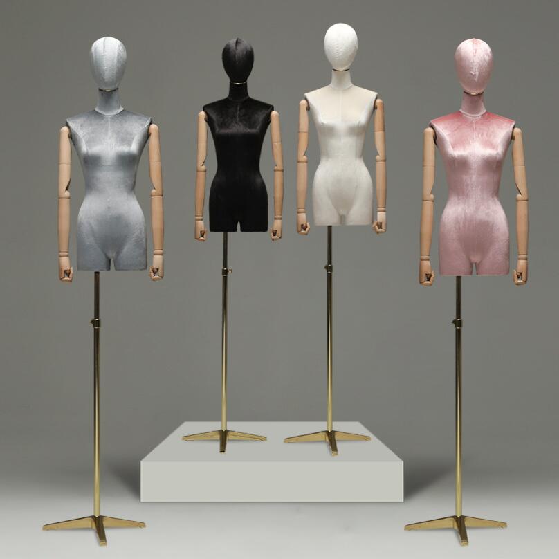 Fashion shop model props Commercial Furniture female dummy stage wedding dress half body Korean high end window models