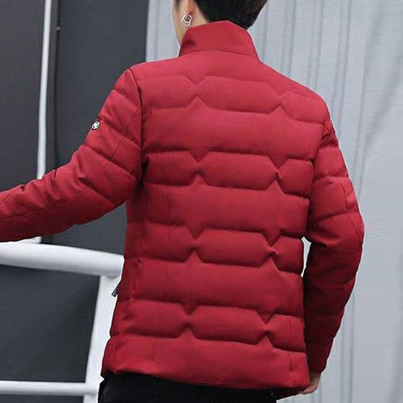 Winter Coat Men Thicken Casual Parka Slim Fit Outwear Waterproof Warm Stand Collar Outwear Coat 210818