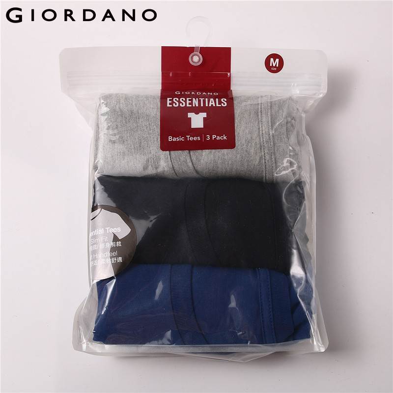 Giordano Men T Shirt Cotton Short Sleeve 3-pack Tshirt Solid Tee Summer Beathable Male Tops Clothing Camiseta Masculina 01245504 210225