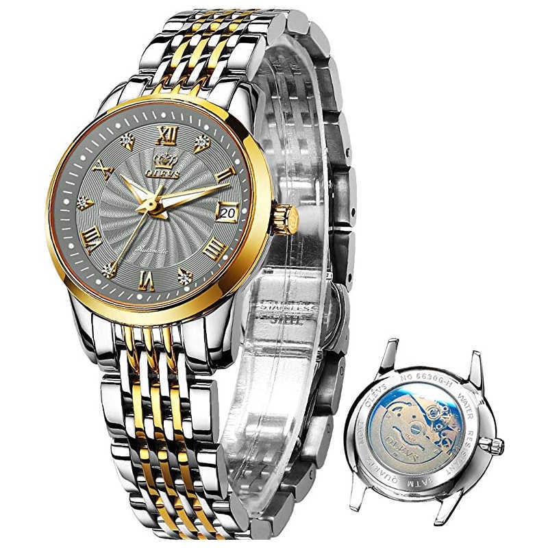 OLEV Watches Mechanical Luxury Bracelet Wrist Wristwatch Elegant Ladies Automatic Clock Relogio Feminino 6630 210616, Two tone white
OLEV Watches Mechanical Luxury Bracelet Wrist Wristwatch Elegant Ladies Automatic Clock Relogio Feminino 6630 210616, Two tone white