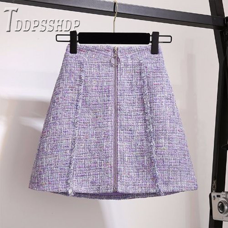 Spring New Sweet Women Set Purple Color Blouse and Skirt Female Sets T200325