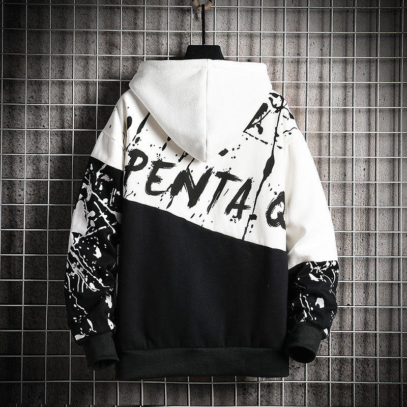 SingleRoad Mens Hoodies Men Winter Fleece Patchwork Oversized Sweatshirt Hip Hop Harajuku Japanese Streetwear Hoodie Men 201128