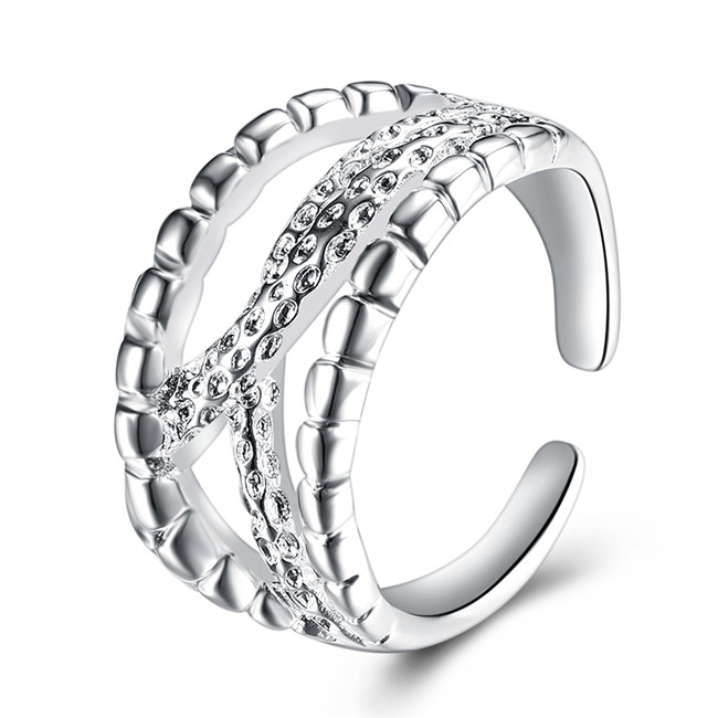 Women's new sterling silver plated rings size open DMSR922,fashion 925 silver plate finger ring jewelry Band Rings