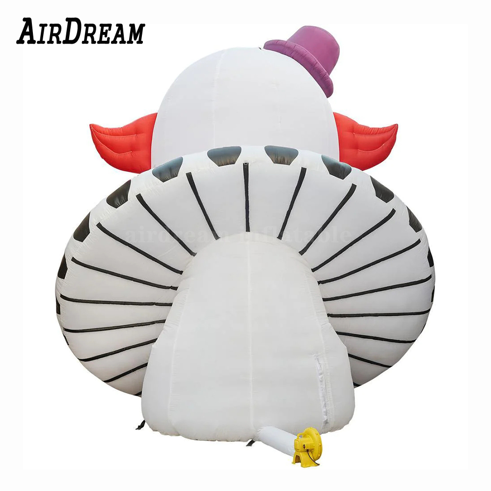 Free ship to door Creepy big giant inflatable clown head 10/16/20 ft high inflatables halloween ghost with LED light
