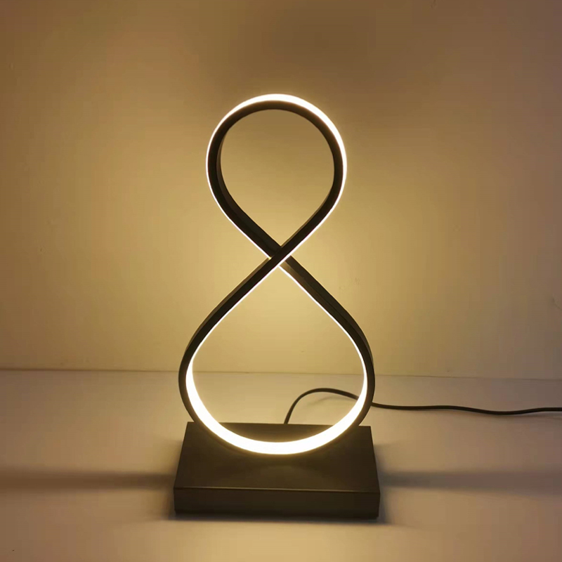 LED Table Lamp 8 Shaped Desk lamp Bedside Night Light for Home Living Room Bedroom Decor Lighting fixtures