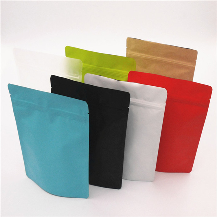 Stand up Thick Matte Red Aluminum Foil Zip Lock Bags Resealable Ground Coffee Powder Nuts Tea Snack Chocolate Wedding X-mas Gifts Logo Printing Packag