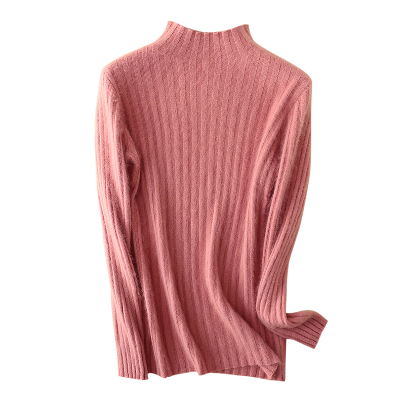 Plus Size Women Sweaters 100% Mink Cashmere Knitting Jumpers for Ladies New Fashion Pullovers 6Colors Standard Clothes 201017