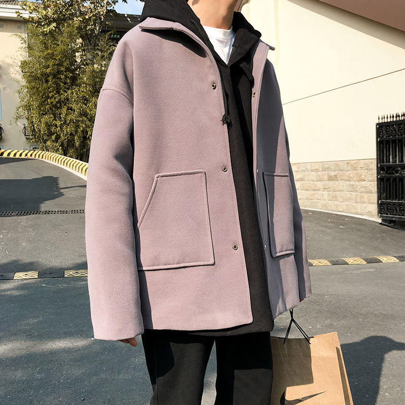 2021 New Short Men's Fashion Solid Color Casual Retro Men Autumn Winter Woolen Coat Mens Overcoat 8n5j, Black
2021 New Short Men's Fashion Solid Color Casual Retro Men Autumn Winter Woolen Coat Mens Overcoat 8n5j, Black